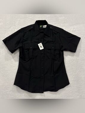 The Force Sentry Plus Black Short Sleeve Button+Zip Uniform Shirt Men’s Size M